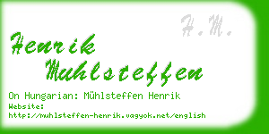 henrik muhlsteffen business card