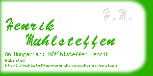 henrik muhlsteffen business card